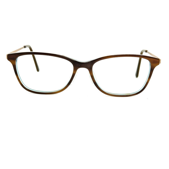 Zenni 7812915 Eyeglasses Frames Brown Blue Full Rim H18895 - Picture 1 of 7